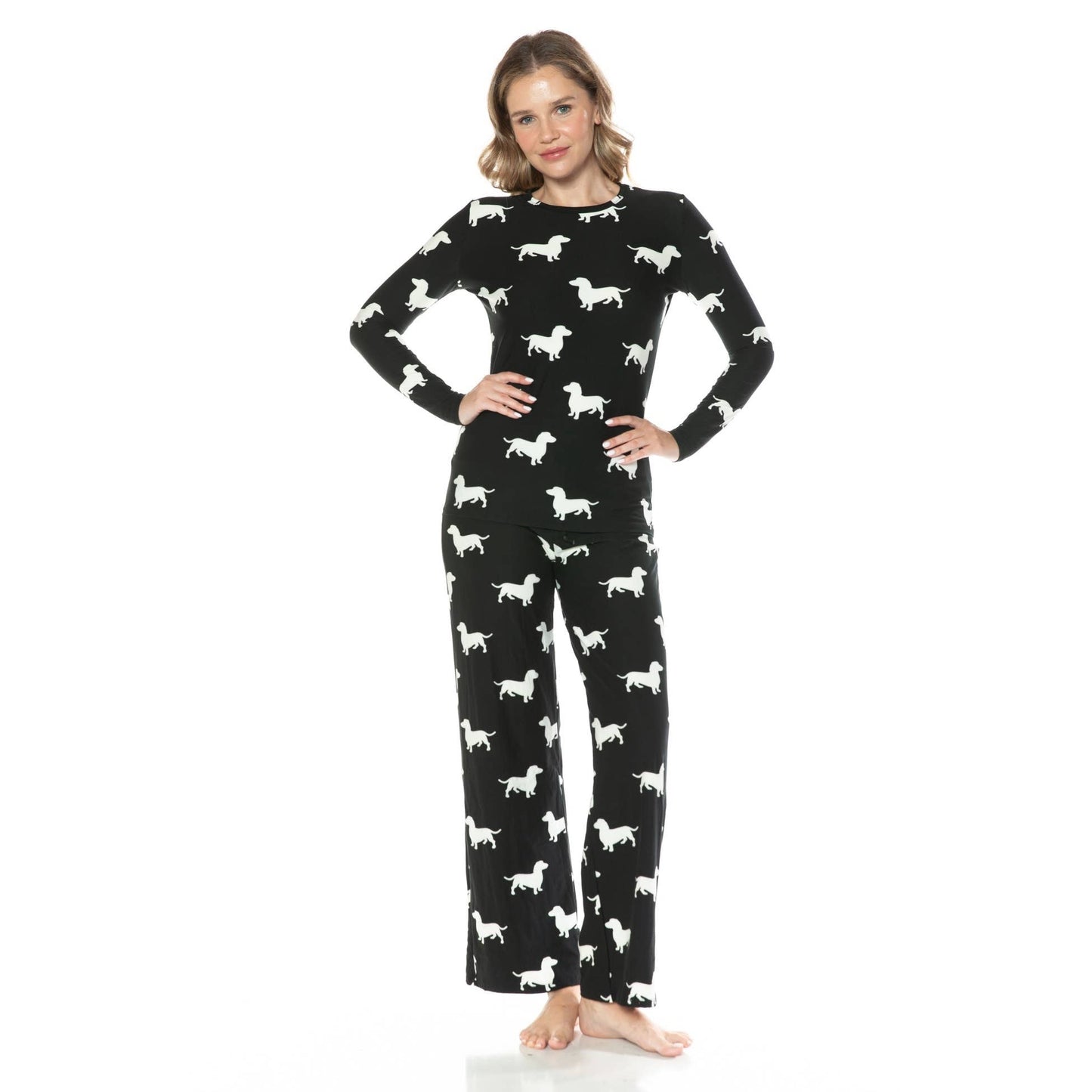 Buttery Soft Dachshund Pajama Set – Top & Bottom - Pajamas