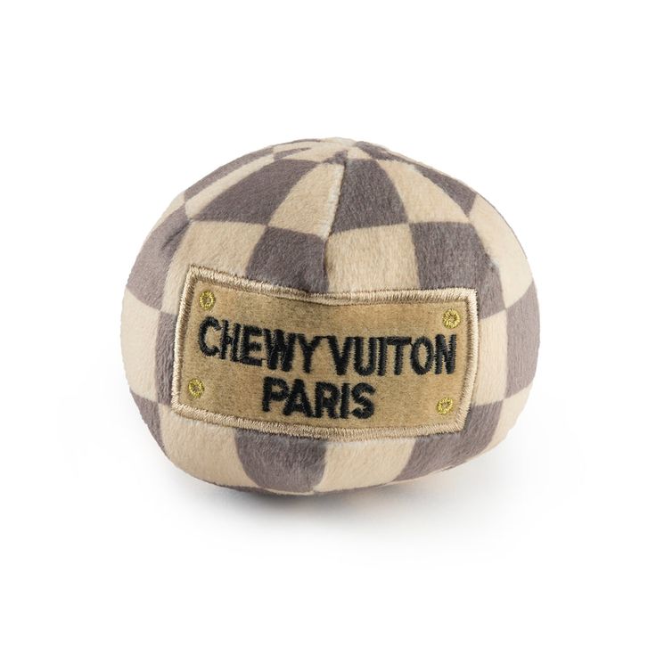 Checker “Chewy” Vuiton Ball - Dog Toys
