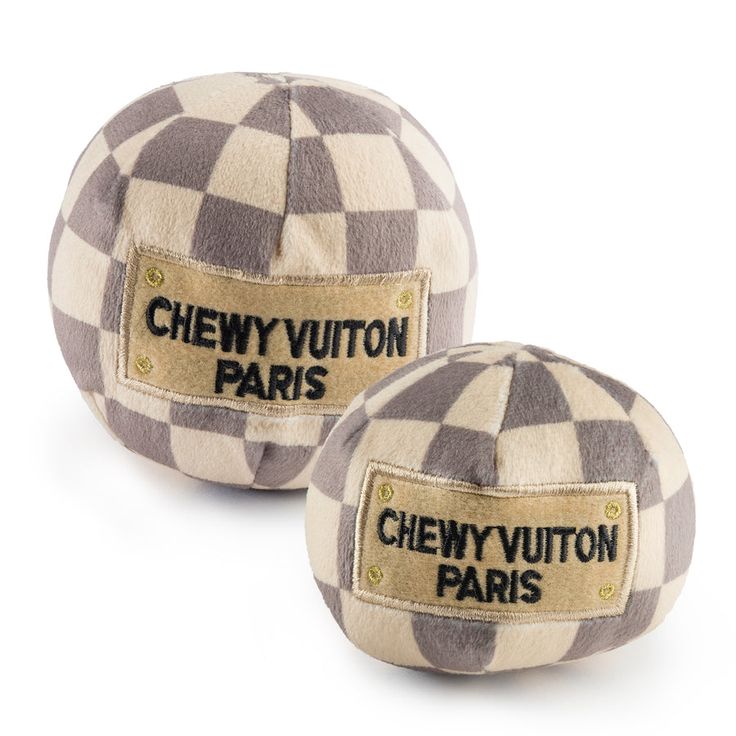 Checker “Chewy” Vuiton Ball - Dog Toys