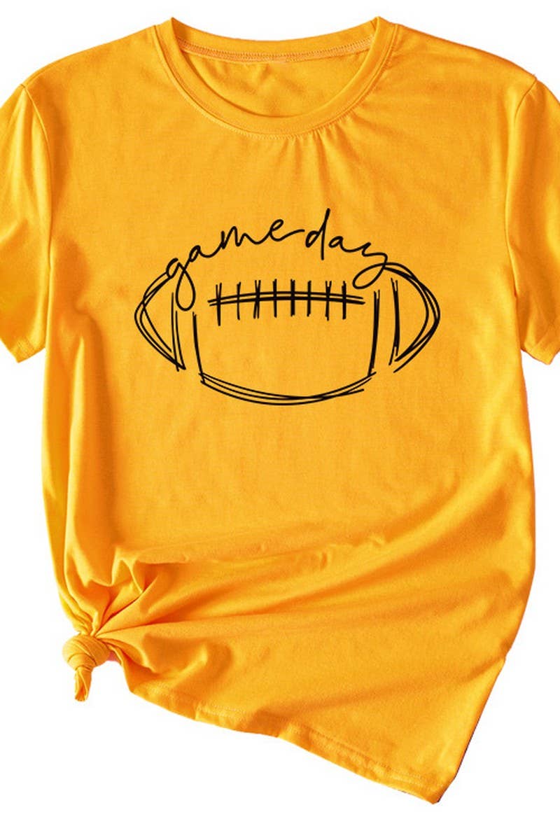 Game Day Printed Short Sleeve T-Shirt - Women > Tops > Tshirts > Graphic