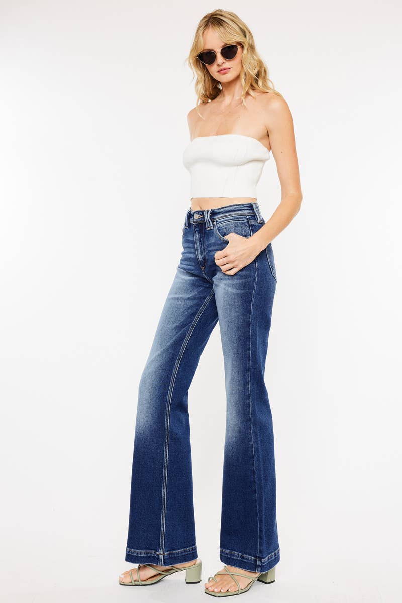 High Rise Holly Flare Jeans - Medium Wash - Jeans