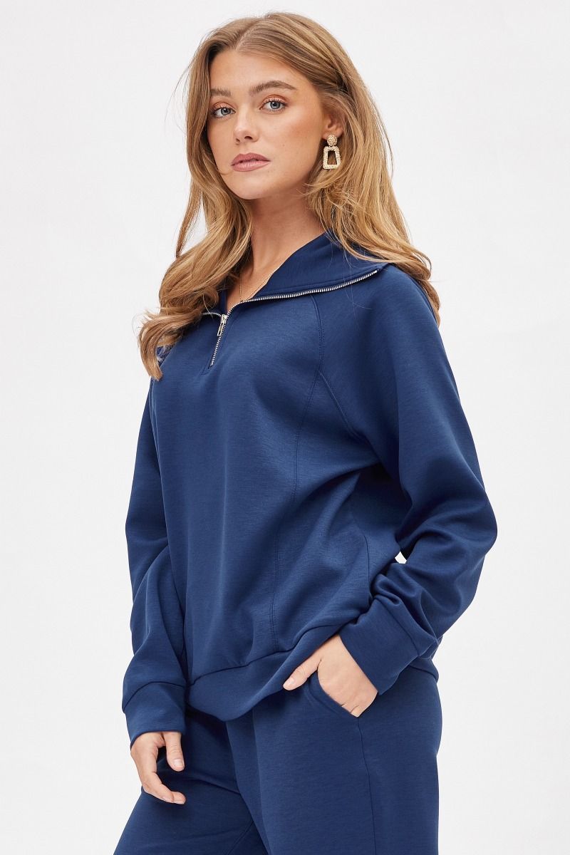 Jet-Set Luxe Half-Zip Pullover & Jogger Set
