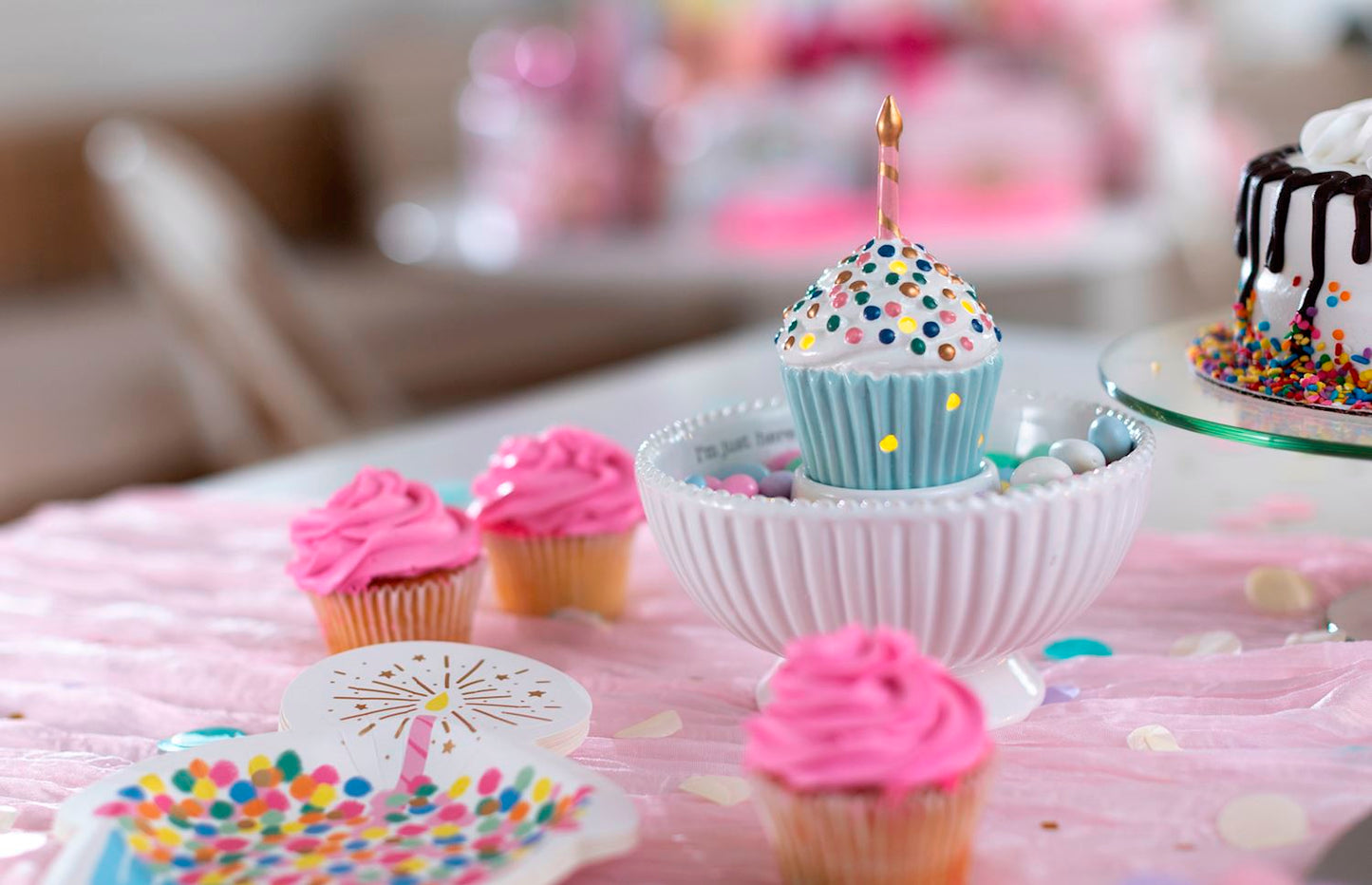 Mud Pie Cupcake Light-Up Sitter - Home