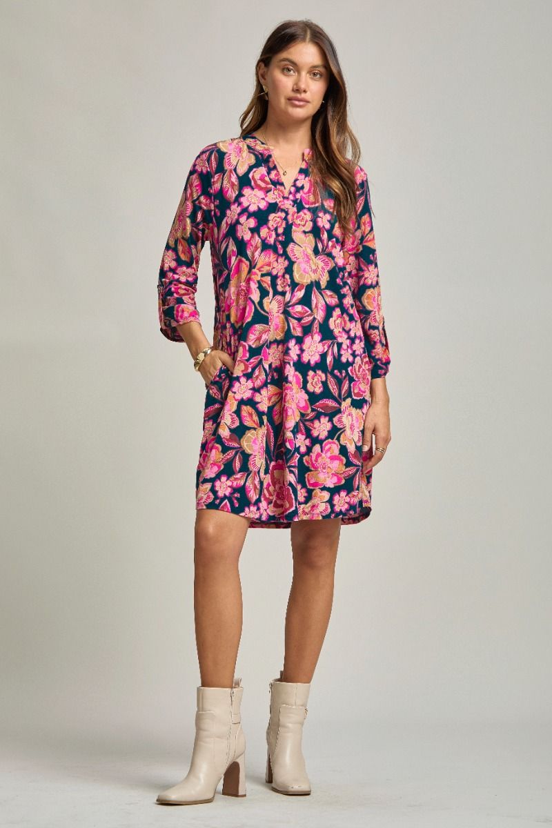 Scarlett Wrinkle-Free Long Sleeve Dress - Dress