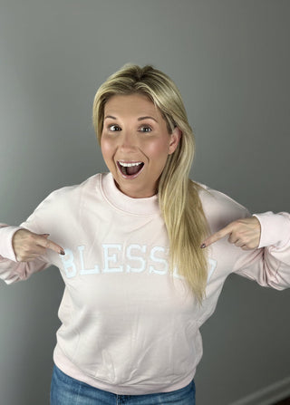 Oversized “Blessed” Sweatshirt