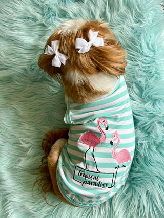 Tropical Flamingo Dog Tee