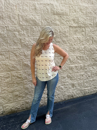 Dachshund Print Yoga Tank Top
