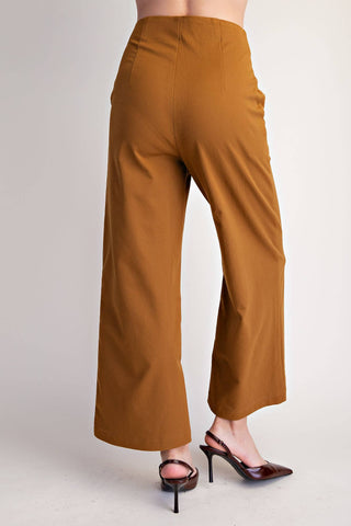 Elegance High-Waist Wide-Leg Ankle Trousers