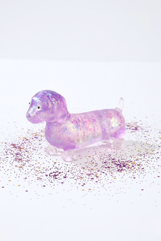 Glitter Dachshund Squishy Toy – Sparkly Wiener Dog