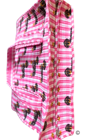 The Chloe Tote Bag©: The Signature Gingham & Dapple Dachshund Edition