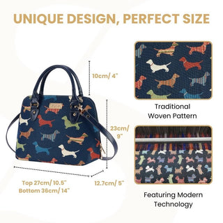 Dachshund Convertible Top Handle Purse