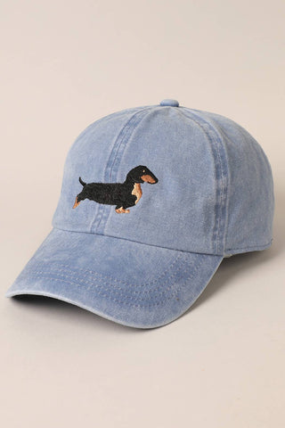 Premium Embroidered Dachshund Baseball Cap | Adjustable Cotton Doxie Hat