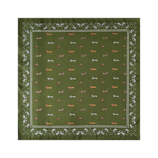 Retro Cute Pet Print Bandana Scarf
