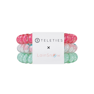 TELETIES x Lain Snow | Fin-tastic Large Spiral Hair Ties (3-Pack)