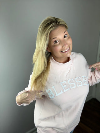 Oversized “Blessed” Sweatshirt