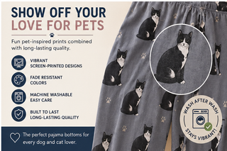 Dachshunds Pajama Bottoms, Unisex Cotton-Blend