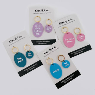 Gus & Co Dog Tag and Keychain Set