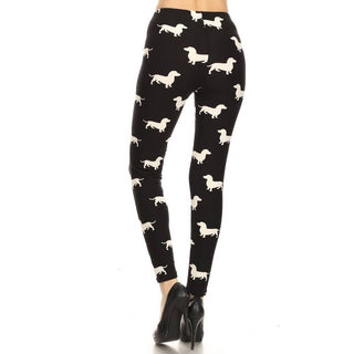 Buttery Soft High Waist Dachshund Print Leggings