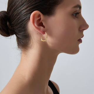 Dachshund Hoop Earrings, Sterling Silver