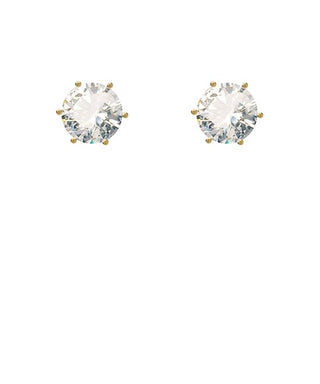 The Grande Aura: 12mm Brilliant-Cut CZ Stud Earrings