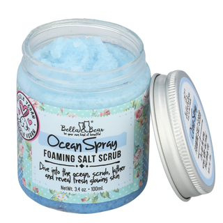 Bella & Bear Ocean Spray Foaming Salt Scrub – Mini Body Scrub | Beachy Fresh Exfoliator