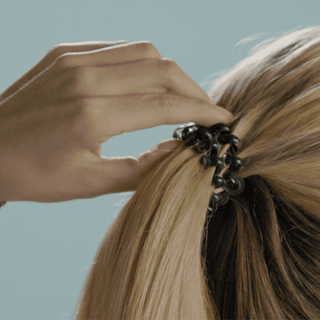 TELETIES Small Crystal Clear Spiral Hair Ties – Strong Grip No-Rip Coils (3-Pack)
