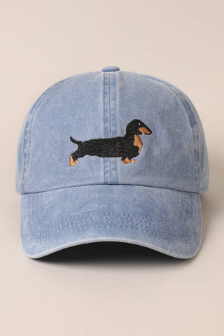 Premium Embroidered Dachshund Baseball Cap | Adjustable Cotton Doxie Hat