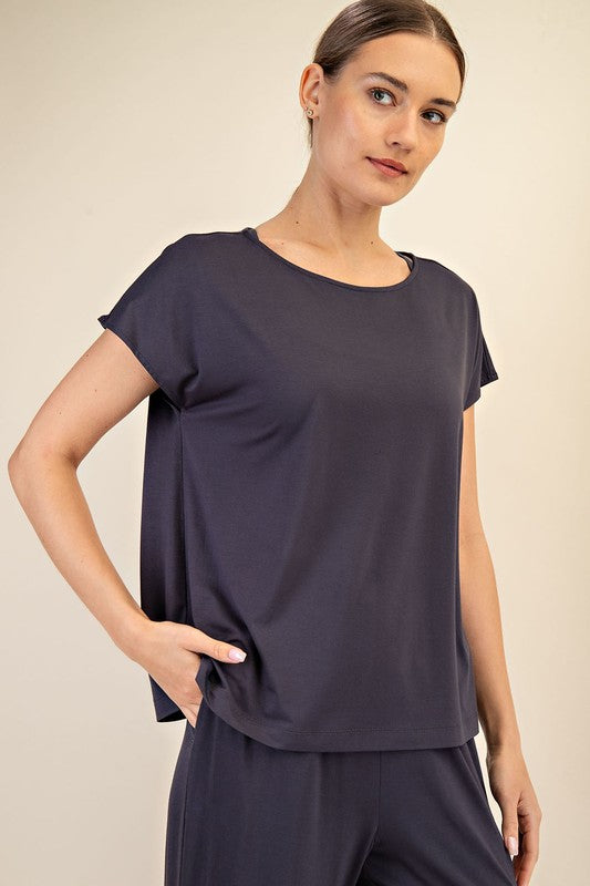 
                  
                    Everyday Luxe Modal Tee - Coal Black / M
                  
                