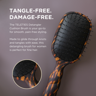 The Ultra-Gentle Fine Hair Detangling Brush – Tortoise Shell Edition