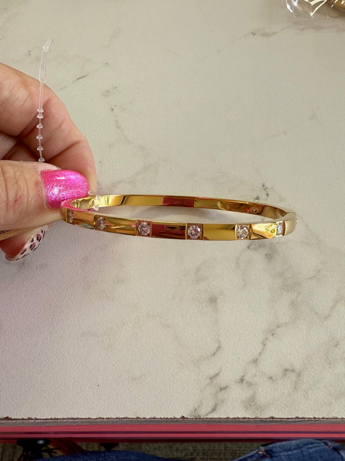 18K Gold Plated Stainless Steel Bangle – Waterproof & Non-Tarnish - Accessories