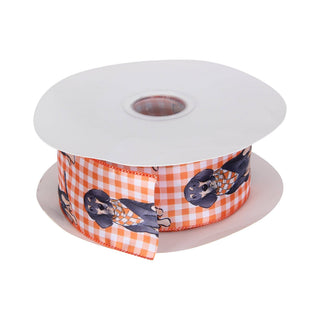 Bluetick Coonhound Plaid Pattern Ribbon