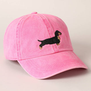 Premium Embroidered Dachshund Baseball Cap | Adjustable Cotton Doxie Hat
