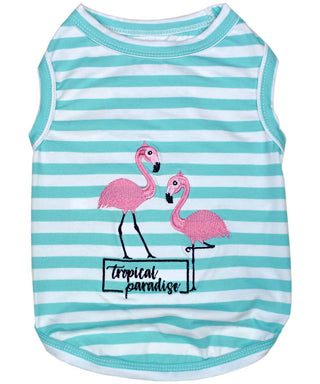 Tropical Flamingo Dog Tee