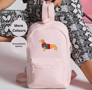 Embroidered Dachshund Mini Essential Backpack
