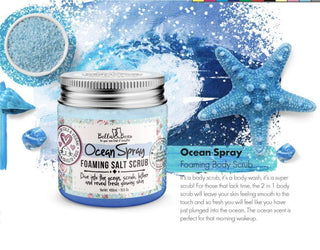 Bella & Bear Ocean Spray Foaming Salt Scrub – Mini Body Scrub | Beachy Fresh Exfoliator
