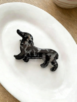 Adorable Dachshund Acetate Hair Clip