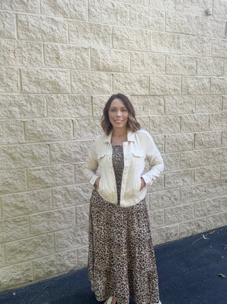 Lulu-B Signature 100% Pure Linen Frayed Edge Jacket
