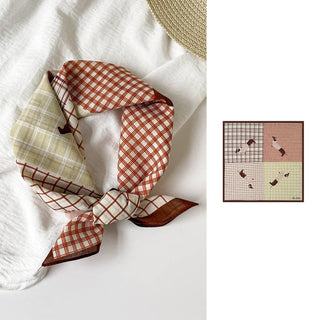 Plaid Dachshund Print Versatile Bandana