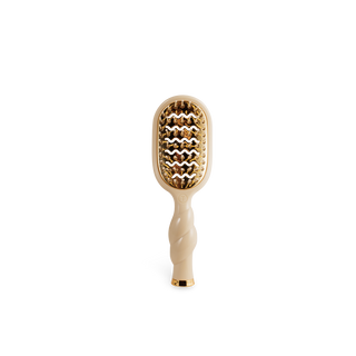 Mini Vented Travel Hair Brush | Anti-Static Heat Styling - Tan