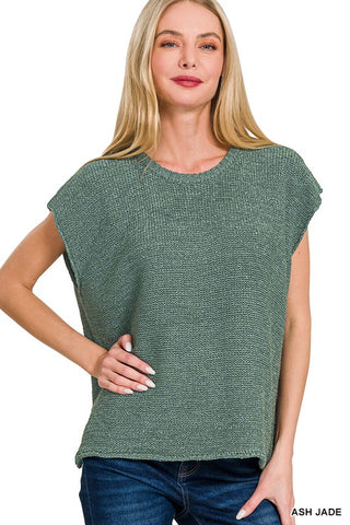 The Avery Oversized Side-Slit Sweater Vest
