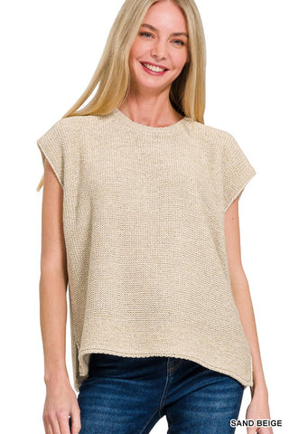 The Avery Oversized Side-Slit Sweater Vest