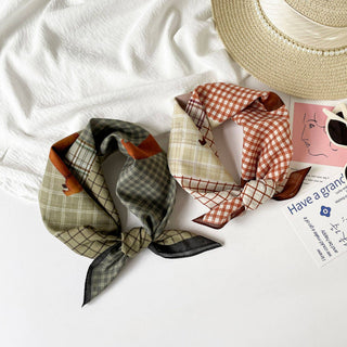 Plaid Dachshund Print Versatile Bandana
