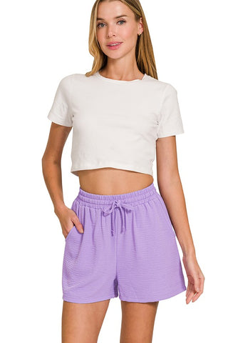 Woven Airflow Top & Shorts Set