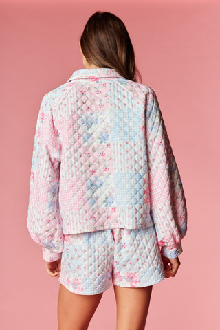 Pastel Patchwork Quilted Lounge Set
