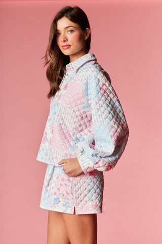 Pastel Patchwork Quilted Lounge Set