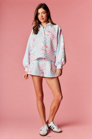 Pastel Patchwork Quilted Lounge Set