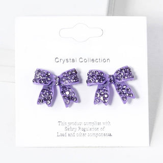 Pave Bow Stud Earrings