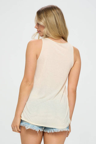 Dachshund Print Yoga Tank Top – Cream Dolphin Hem Summer Activewear