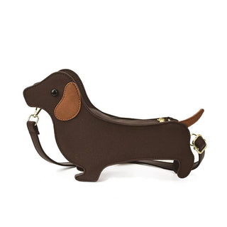Funny Spotted Dachshund Shaped Crossbody Bag