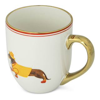 Dachshund Raincoat Belly Mug, 20oz